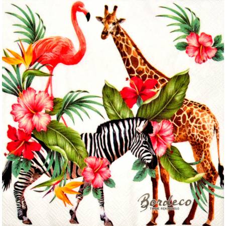 Serwetka decoupage firmy  IHR Safari park 33x33cm